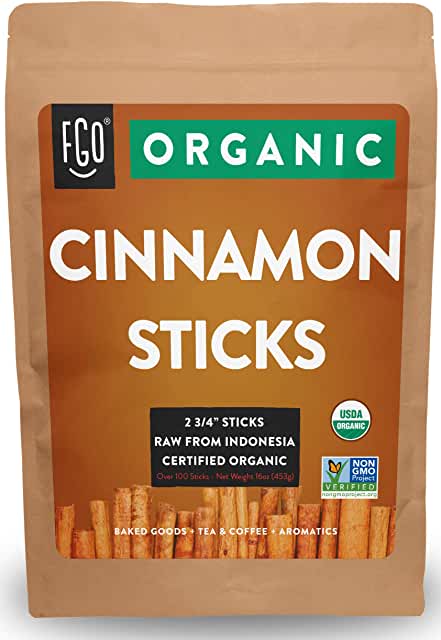 Pastel De Nata Organic Korintje Cinnamon Sticks | Perfect for Baking, Cooking & Beverages | 100+ Sticks | 2 3/4" Length | 100% Raw From Indonesia | by FGO